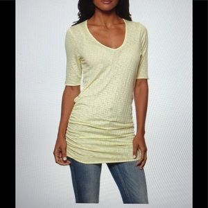 Shine Gia Ruched Side V-Neck Top, M